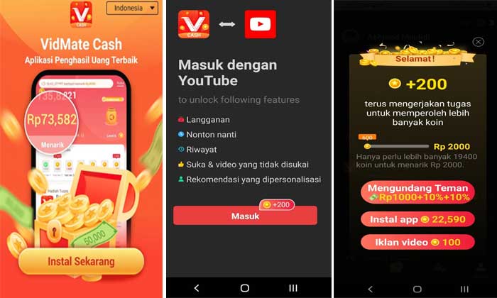 Aplikasi VidMate Cash